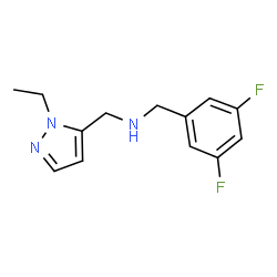 ChemSpider 2D Image | N-(3,5-difluorobenzyl)-N-[(1-ethyl-1H-pyrazol-5-yl)methyl]amine | C13H15F2N3