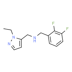 ChemSpider 2D Image | N-(2,3-difluorobenzyl)-N-[(1-ethyl-1H-pyrazol-5-yl)methyl]amine | C13H15F2N3