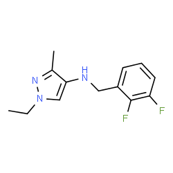 ChemSpider 2D Image | N-(2,3-Difluorobenzyl)-1-ethyl-3-methyl-1H-pyrazol-4-amine | C13H15F2N3