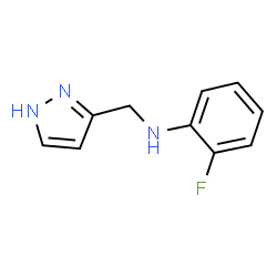 ChemSpider 2D Image | 2-Fluoro-N-(1H-pyrazol-3-ylmethyl)aniline | C10H10FN3