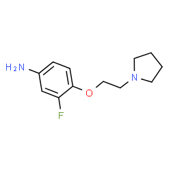 ChemSpider 2D Image | 3-fluoro-4-(2-pyrrolidin-1-ylethoxy)aniline | C12H17FN2O