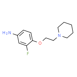 ChemSpider 2D Image | 3-fluoro-4-(2-piperidin-1-ylethoxy)aniline | C13H19FN2O