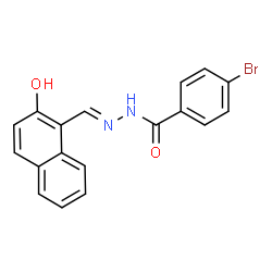 ChemSpider 2D Image | 4-Bromo-N'-[(E)-(2-hydroxy-1-naphthyl)methylene]benzohydrazide | C18H13BrN2O2