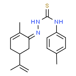 ChemSpider 2D Image | 5-isopropenyl-2-methylcyclohex-2-en-1-one N-(4-methylphenyl)thiosemicarbazone | C18H23N3S