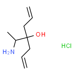 ChemSpider 2D Image | 4-(1-aminoethyl)hepta-1,6-dien-4-ol hydrochloride | C9H18ClNO