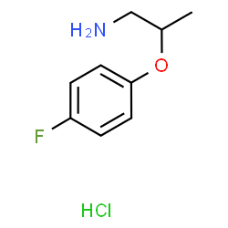 ChemSpider 2D Image | 2-(4-Fluorophenoxy)-1-propanaminehydrochloride | C9H13ClFNO