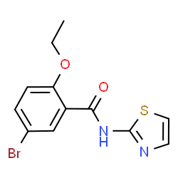 ChemSpider 2D Image | 5-Bromo-2-ethoxy-N-(1,3-thiazol-2-yl)benzamide | C12H11BrN2O2S