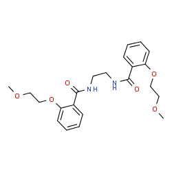 ChemSpider 2D Image | N,N'-1,2-Ethanediylbis[2-(2-methoxyethoxy)benzamide] | C22H28N2O6