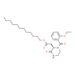 ChemSpider 2D Image | Dodecyl [1-(2-ethoxybenzoyl)-3-oxo-2-piperazinyl]acetate | C27H42N2O5