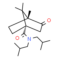 ChemSpider 2D Image | (1S,4R)-N,N-Diisobutyl-4,7,7-trimethyl-3-oxobicyclo[2.2.1]heptane-1-carboxamide | C19H33NO2