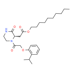 ChemSpider 2D Image | Decyl {1-[(2-isopropylphenoxy)acetyl]-3-oxo-2-piperazinyl}acetate | C27H42N2O5