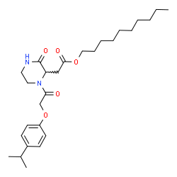 ChemSpider 2D Image | Decyl {1-[(4-isopropylphenoxy)acetyl]-3-oxo-2-piperazinyl}acetate | C27H42N2O5