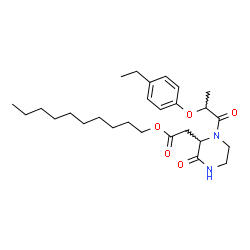 ChemSpider 2D Image | Decyl {1-[2-(4-ethylphenoxy)propanoyl]-3-oxo-2-piperazinyl}acetate | C27H42N2O5