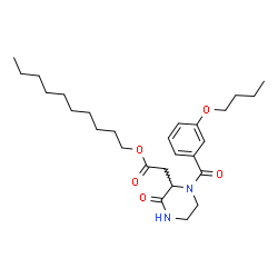 ChemSpider 2D Image | Decyl [1-(3-butoxybenzoyl)-3-oxo-2-piperazinyl]acetate | C27H42N2O5