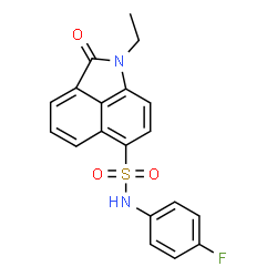 ChemSpider 2D Image | 1-Ethyl-N-(4-fluorophenyl)-2-oxo-1,2-dihydrobenzo[cd]indole-6-sulfonamide | C19H15FN2O3S