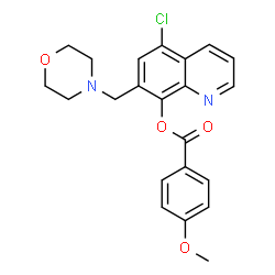 ChemSpider 2D Image | 5-Chloro-7-(4-morpholinylmethyl)-8-quinolinyl 4-methoxybenzoate | C22H21ClN2O4