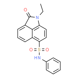 ChemSpider 2D Image | 1-Ethyl-2-oxo-N-phenyl-1,2-dihydrobenzo[cd]indole-6-sulfonamide | C19H16N2O3S