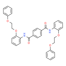 ChemSpider 2D Image | N,N'-Bis[2-(2-phenoxyethoxy)phenyl]terephthalamide | C36H32N2O6