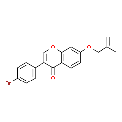 ChemSpider 2D Image | 3-(4-Bromophenyl)-7-[(2-methyl-2-propen-1-yl)oxy]-4H-chromen-4-one | C19H15BrO3