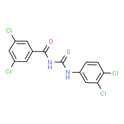 ChemSpider 2D Image | 3,5-Dichloro-N-[(3,4-dichlorophenyl)carbamothioyl]benzamide | C14H8Cl4N2OS