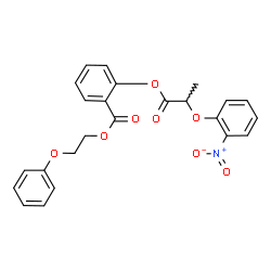 ChemSpider 2D Image | 2-Phenoxyethyl 2-{[2-(2-nitrophenoxy)propanoyl]oxy}benzoate | C24H21NO8