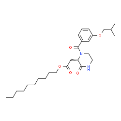 ChemSpider 2D Image | Decyl [1-(3-isobutoxybenzoyl)-3-oxo-2-piperazinyl]acetate | C27H42N2O5