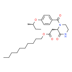 ChemSpider 2D Image | Decyl [1-(4-sec-butoxybenzoyl)-3-oxo-2-piperazinyl]acetate | C27H42N2O5