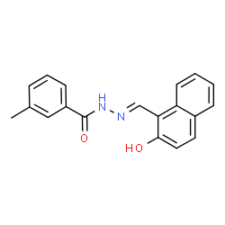 ChemSpider 2D Image | N'-[(E)-(2-Hydroxy-1-naphthyl)methylene]-3-methylbenzohydrazide | C19H16N2O2