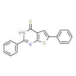 ChemSpider 2D Image | 2,6-Diphenylthieno[2,3-d]pyrimidine-4(3H)-thione | C18H12N2S2