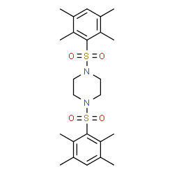 ChemSpider 2D Image | 1,4-Bis[(2,3,5,6-tetramethylphenyl)sulfonyl]piperazine | C24H34N2O4S2