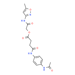 ChemSpider 2D Image | 2-[(5-Methyl-1,2-oxazol-3-yl)amino]-2-oxoethyl 4-[(4-acetamidophenyl)amino]-4-oxobutanoate | C18H20N4O6