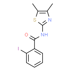 ChemSpider 2D Image | N-(4,5-Dimethyl-1,3-thiazol-2-yl)-2-iodobenzamide | C12H11IN2OS