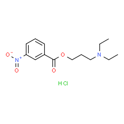 ChemSpider 2D Image | 3-(Diethylamino)propyl 3-nitrobenzoate hydrochloride (1:1) | C14H21ClN2O4