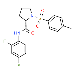 ChemSpider 2D Image | N-(2,4-Difluorophenyl)-1-[(4-methylphenyl)sulfonyl]-L-prolinamide | C18H18F2N2O3S