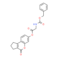 ChemSpider 2D Image | 4-Oxo-1,2,3,4-tetrahydrocyclopenta[c]chromen-7-yl N-[(benzyloxy)carbonyl]glycinate | C22H19NO6