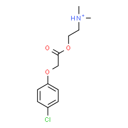 ChemSpider 2D Image | 2-[2-(4-Chlorophenoxy)acetoxy]-N,N-dimethylethanaminium | C12H17ClNO3