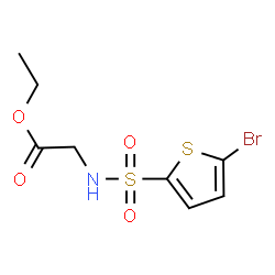 ChemSpider 2D Image | Ethyl N-[(5-bromo-2-thienyl)sulfonyl]glycinate | C8H10BrNO4S2