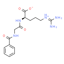 ChemSpider 2D Image | (2R)-2-[(N-Benzoylglycyl)amino]-5-[(diaminomethylene)ammonio]pentanoate | C15H21N5O4