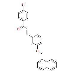 ChemSpider 2D Image | (2E)-1-(4-Bromophenyl)-3-[3-(1-naphthylmethoxy)phenyl]-2-propen-1-one | C26H19BrO2