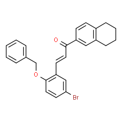 ChemSpider 2D Image | (2E)-3-[2-(Benzyloxy)-5-bromophenyl]-1-(5,6,7,8-tetrahydro-2-naphthalenyl)-2-propen-1-one | C26H23BrO2