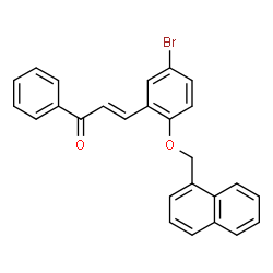 ChemSpider 2D Image | (2E)-3-[5-Bromo-2-(1-naphthylmethoxy)phenyl]-1-phenyl-2-propen-1-one | C26H19BrO2