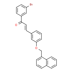 ChemSpider 2D Image | (2E)-1-(3-Bromophenyl)-3-[3-(1-naphthylmethoxy)phenyl]-2-propen-1-one | C26H19BrO2
