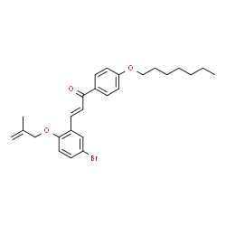 ChemSpider 2D Image | (2E)-3-{5-Bromo-2-[(2-methyl-2-propen-1-yl)oxy]phenyl}-1-[4-(heptyloxy)phenyl]-2-propen-1-one | C26H31BrO3