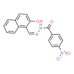 ChemSpider 2D Image | N'-[(Z)-(2-Hydroxy-1-naphthyl)methylene]-4-nitrobenzohydrazide | C18H13N3O4