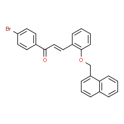 ChemSpider 2D Image | (2E)-1-(4-Bromophenyl)-3-[2-(1-naphthylmethoxy)phenyl]-2-propen-1-one | C26H19BrO2
