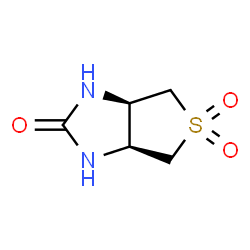 ChemSpider 2D Image | (3aR,6aS)Tetrahydro-1H-thieno[3,4-d]imidazol-2(3H)-one 5,5-dioxide | C5H8N2O3S