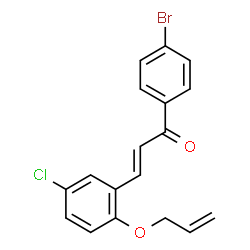 ChemSpider 2D Image | (2E)-3-[2-(Allyloxy)-5-chlorophenyl]-1-(4-bromophenyl)-2-propen-1-one | C18H14BrClO2
