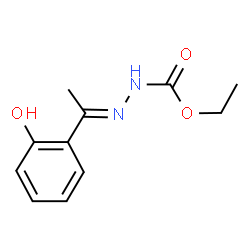 ChemSpider 2D Image | Ethyl (2E)-2-[1-(2-hydroxyphenyl)ethylidene]hydrazinecarboxylate | C11H14N2O3