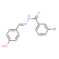 ChemSpider 2D Image | 3-Bromo-N'-[(E)-(4-hydroxyphenyl)methylene]benzohydrazide | C14H11BrN2O2