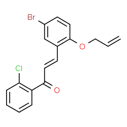 ChemSpider 2D Image | (2E)-3-[2-(Allyloxy)-5-bromophenyl]-1-(2-chlorophenyl)-2-propen-1-one | C18H14BrClO2